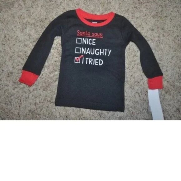 Boys 4 Pc Christmas Pajamas 24 months Carters 2 pc Long Sleeve Shirt & Pants Set - Picture 6 of 7